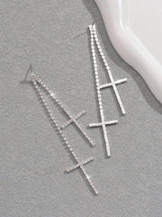 Cross Long Tassel Earrings MSE20023