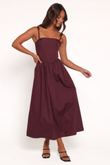 Zenobia Midi Dress - Cherry