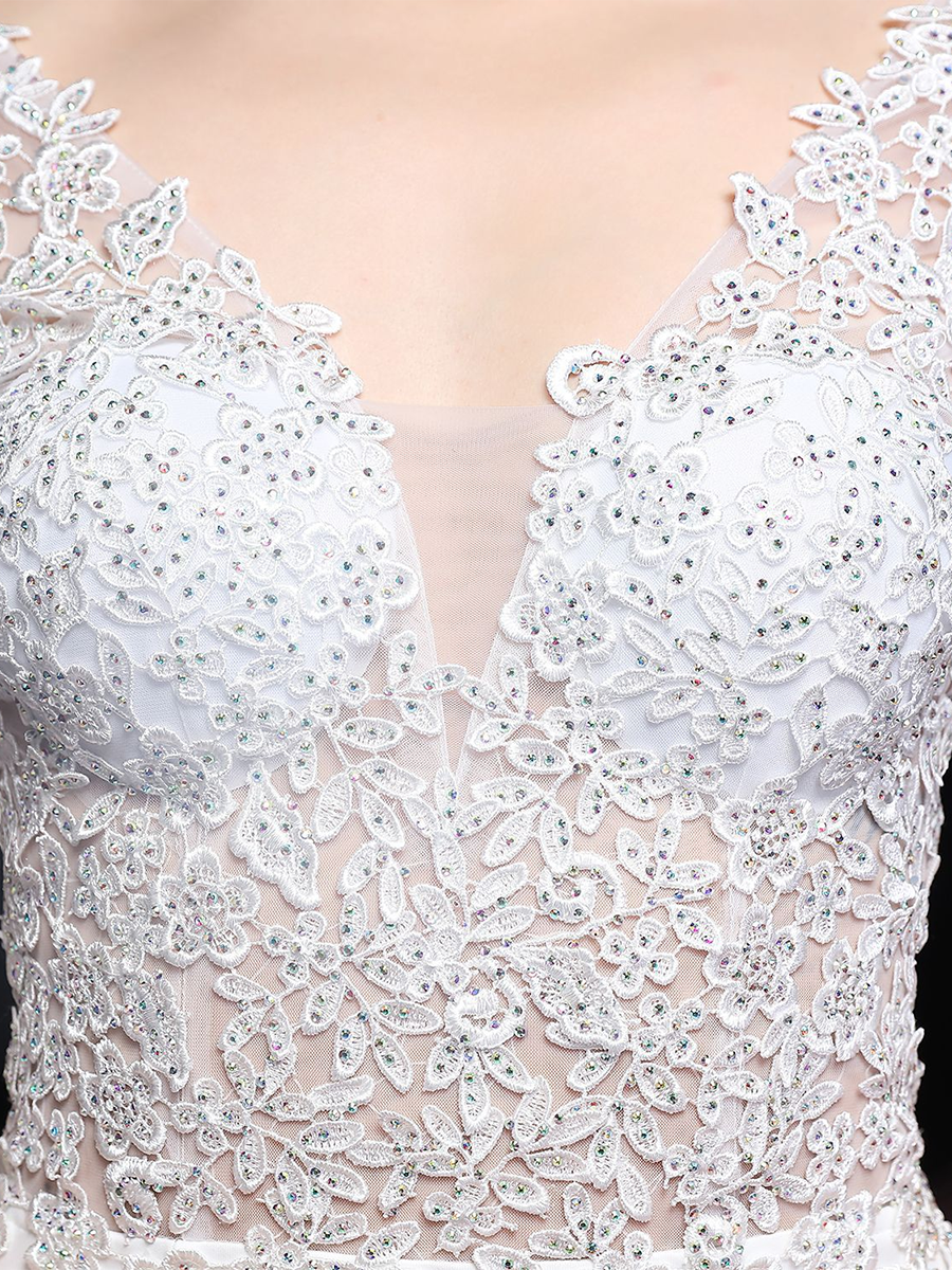 Elegant Long Sleeve Embroidered Applique Mermaid Evening Gown M01592