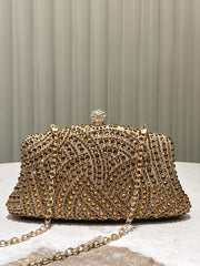 Rhinestone Ruched Evening Clutch Bag MNBF121