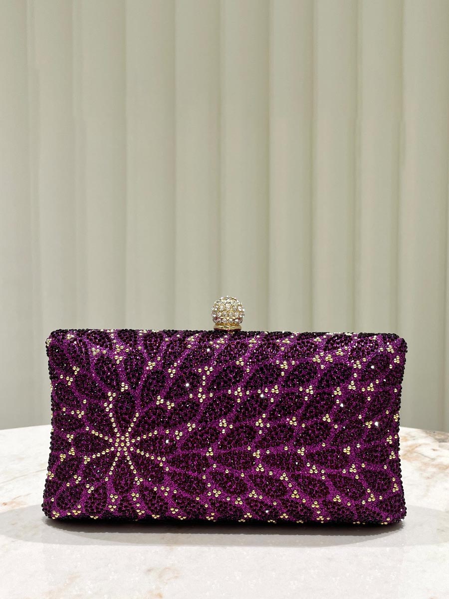 Red Star Beaded Evening Clutch Bag MNBF119