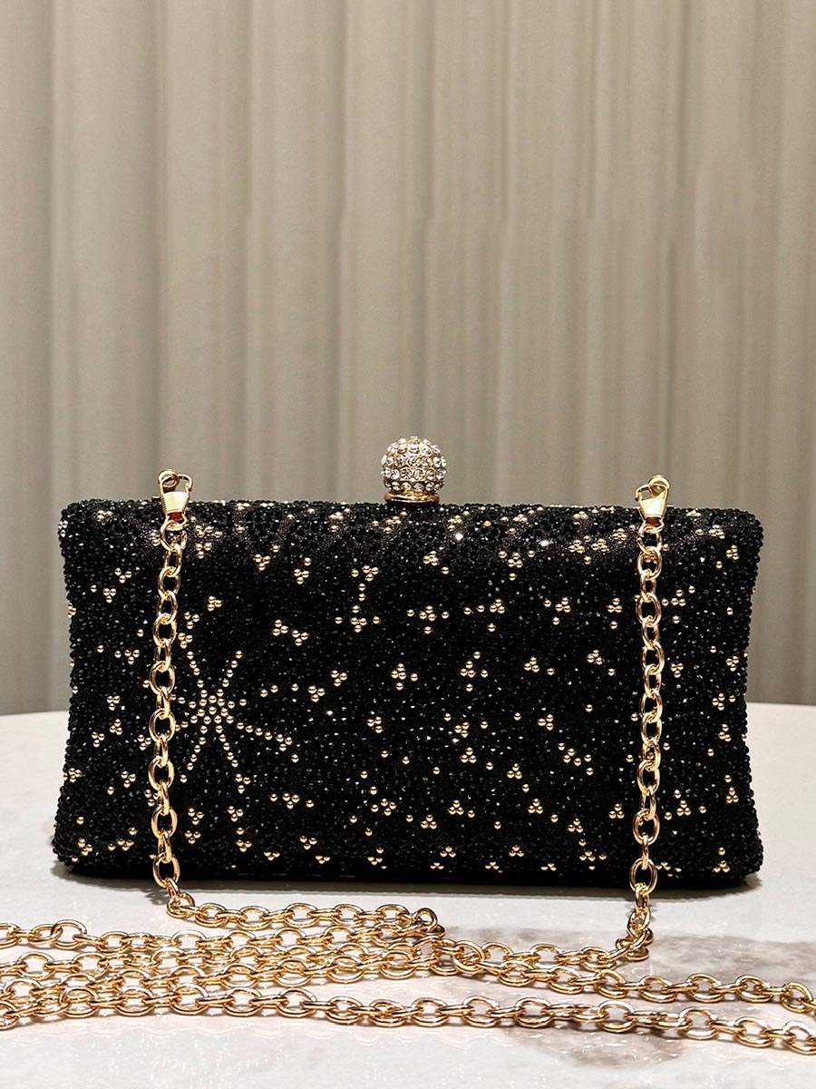 Red Star Beaded Evening Clutch Bag MNBF119