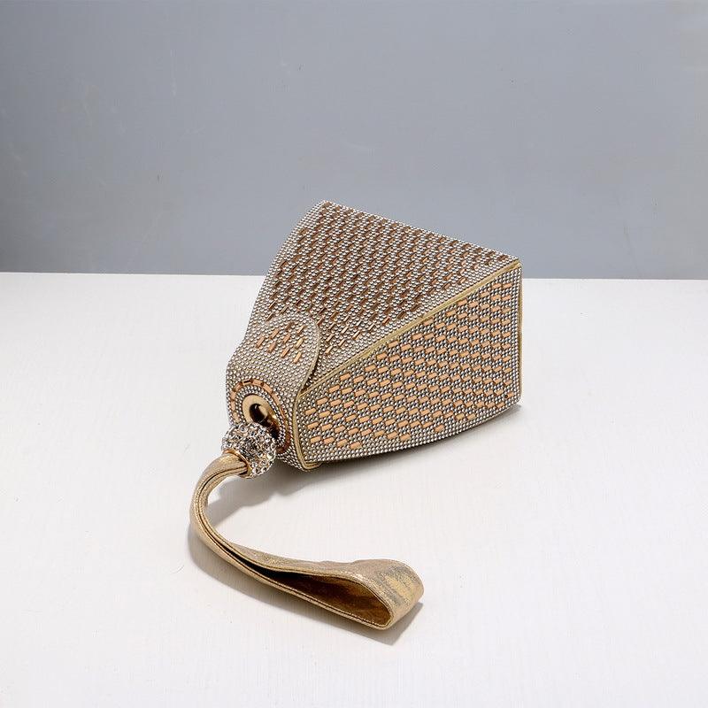 Rhombus Inlay Rhinestones Evening Clutch Bag MNBF021