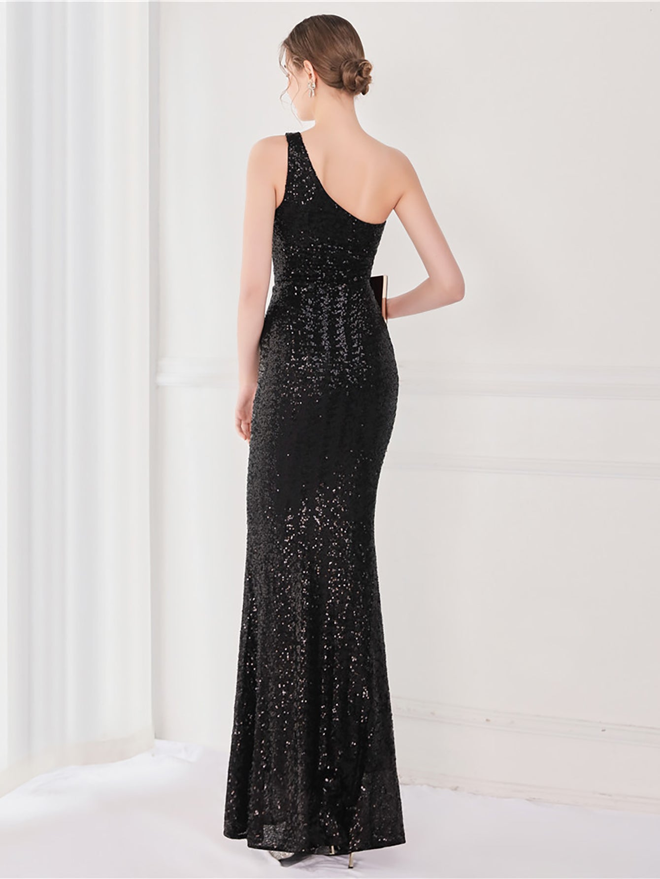 Tiffany One Shoulder Sequin Mermaid Cocktail Dress
