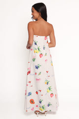 Soph Strapless Maxi Dress - Ciao Bow Print