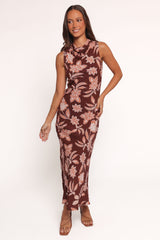 Wheeler Midi Dress - Orange Floral