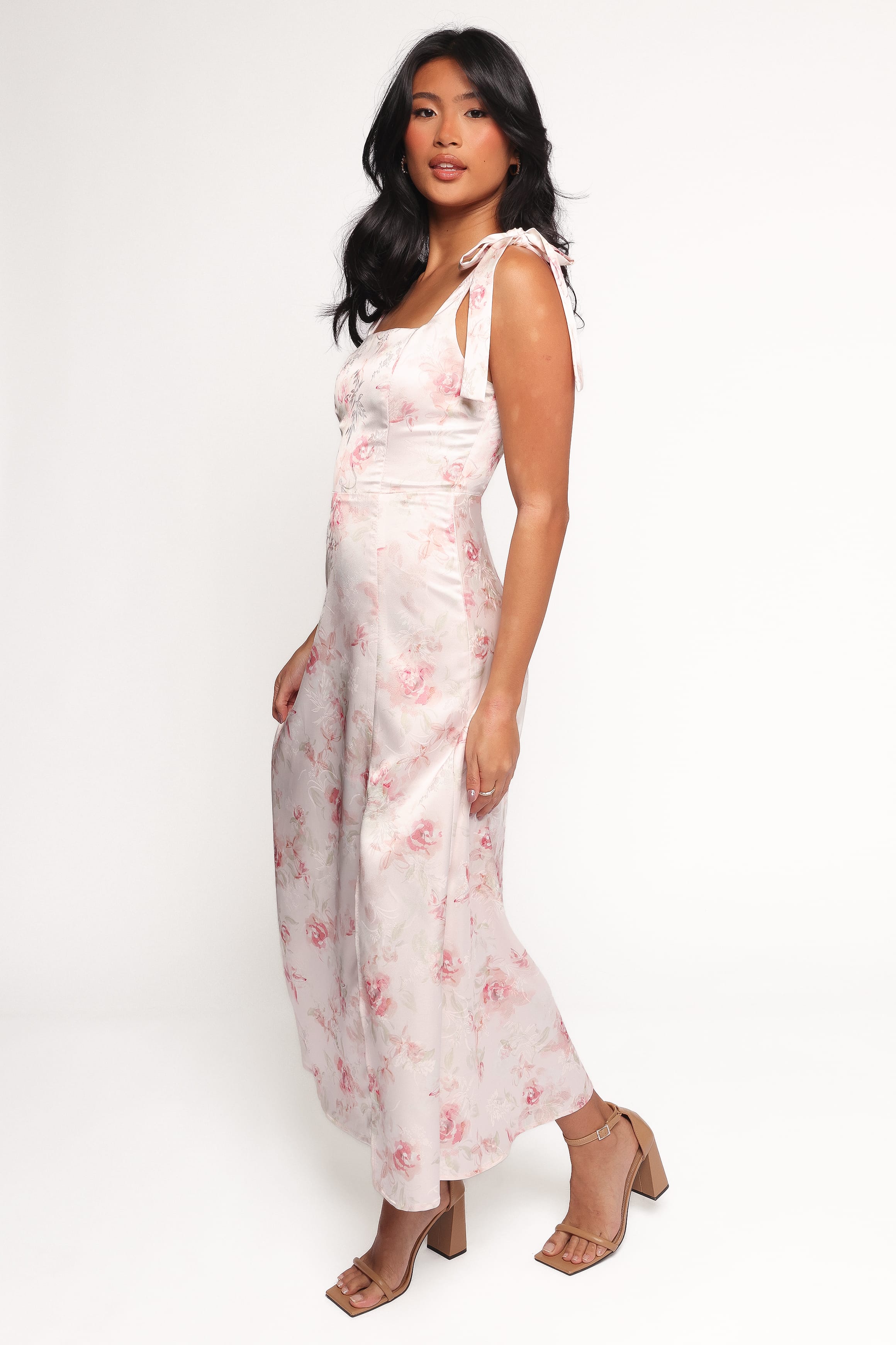 Zane Midi Dress - Pink Floral