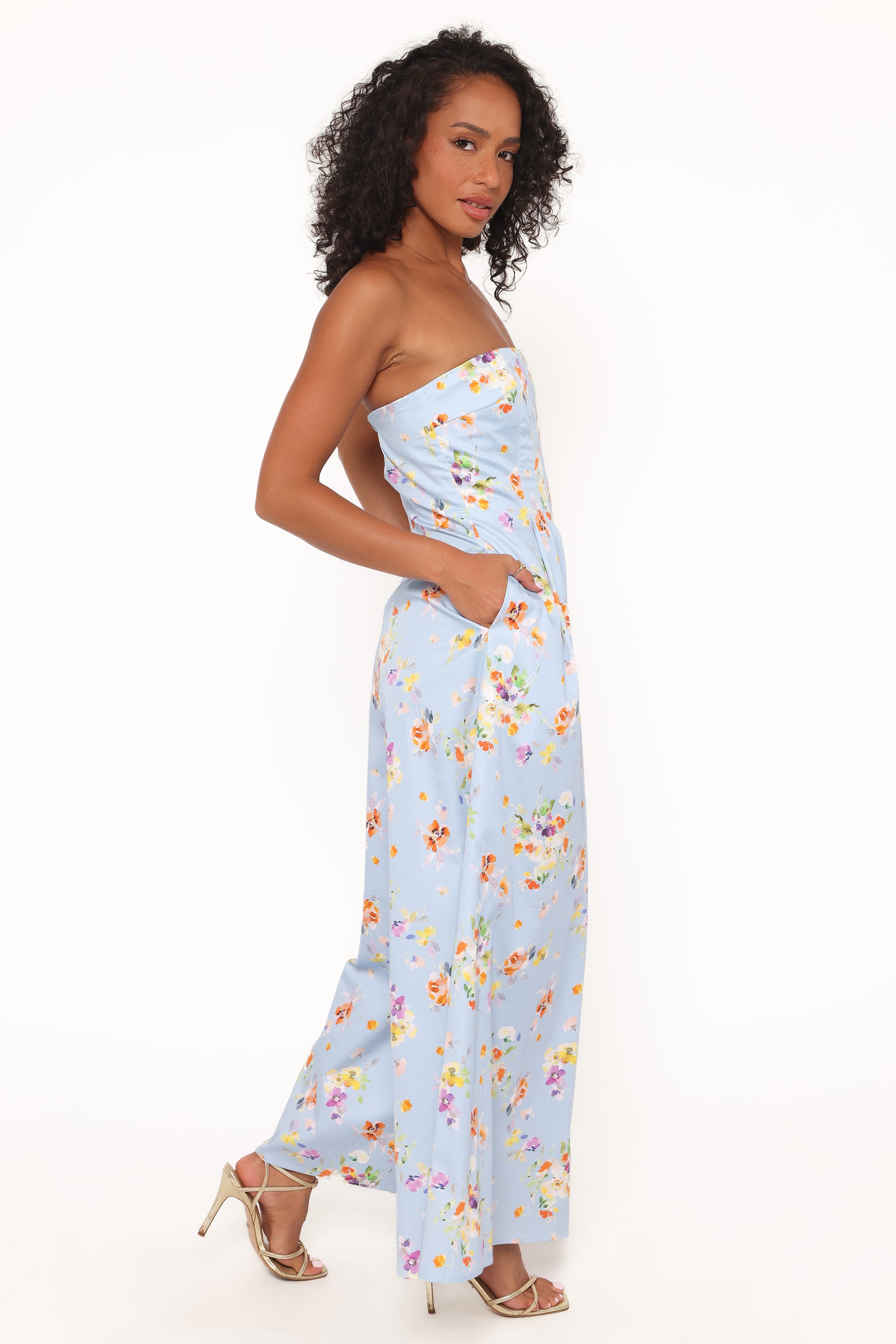 Wren Jumpsuit - Cornflower Blue Floral